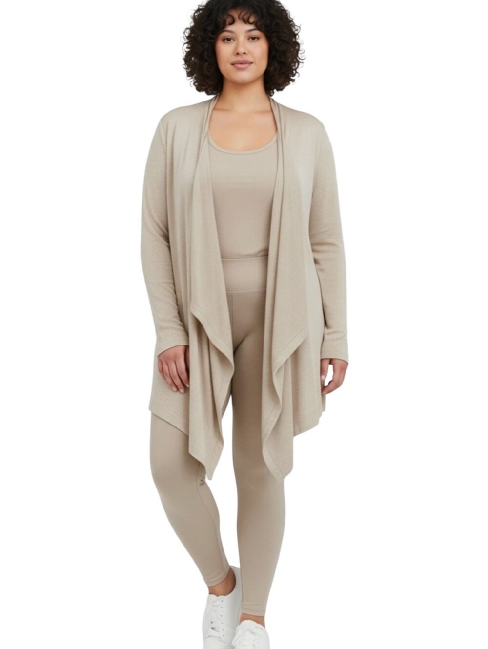 Barefoot dreams bamboo chic lite beiqe sweater cardigan S / M